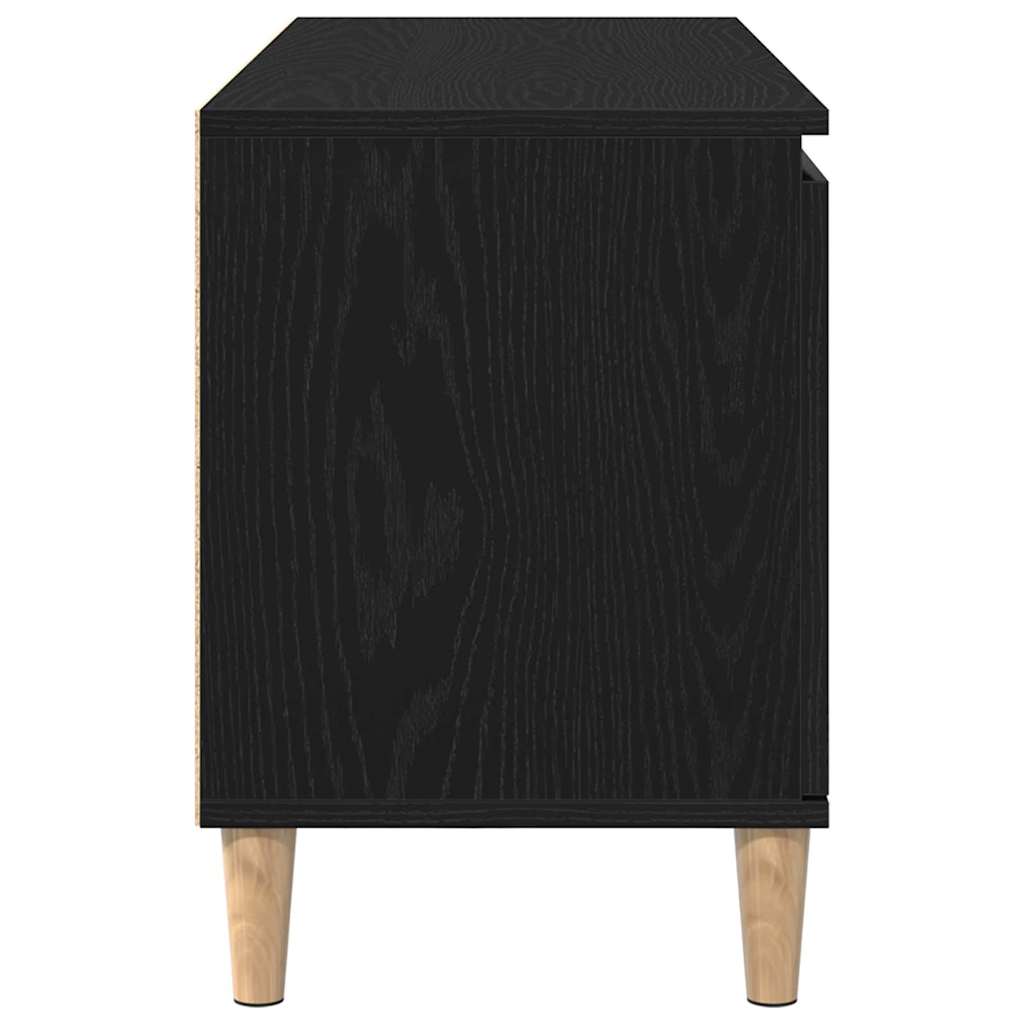 TV Cabinet Black Oak 102 x 35 x 50 cm Engineered Wood