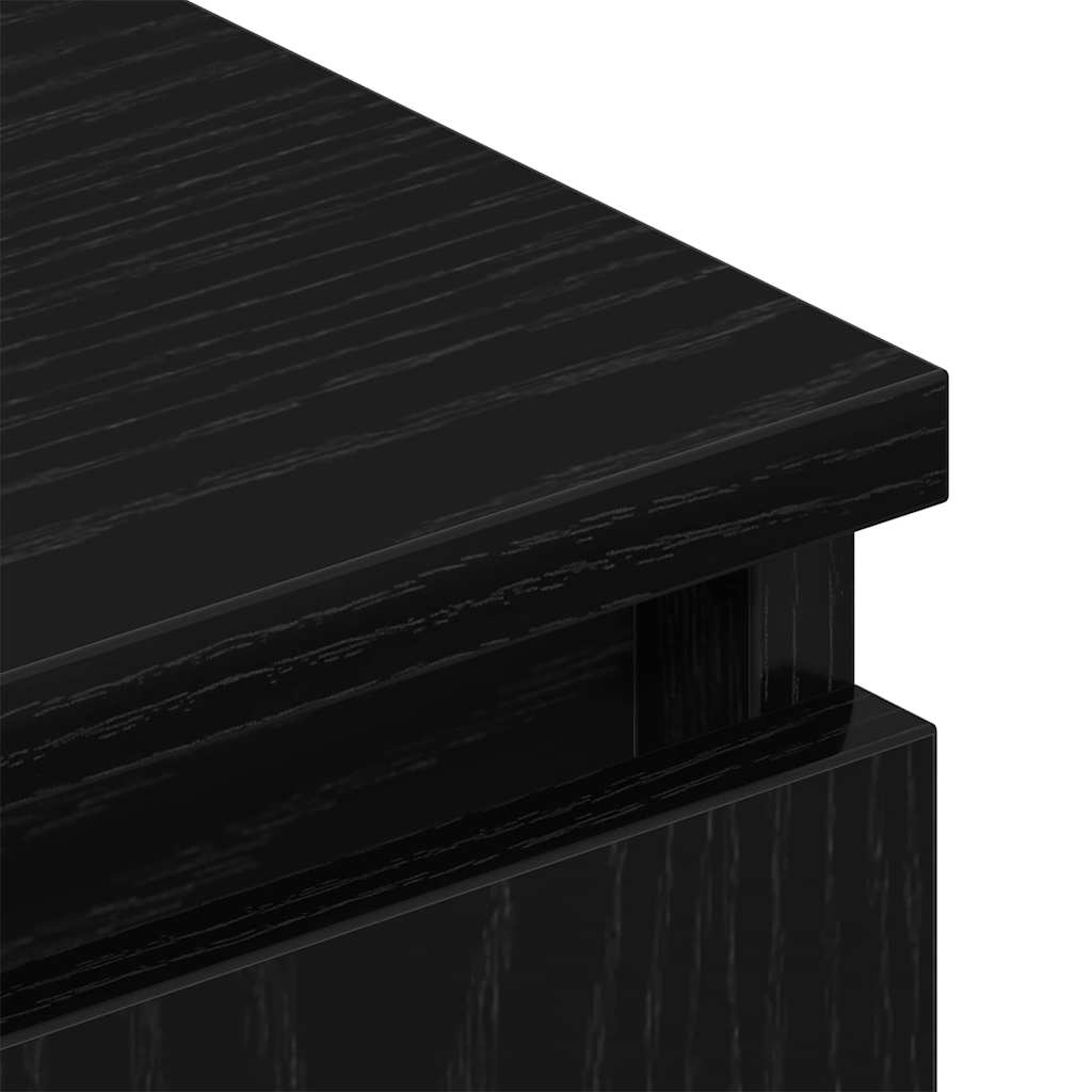 TV Cabinet 102 x 35 x 50 cm Black Oak Engineered Wood