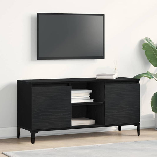 TV Cabinet 102 x 35 x 50 cm Black Oak Engineered Wood