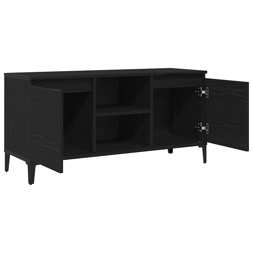 TV Cabinet Black Oak 102 x 35 x 50 cm Engineered Wood