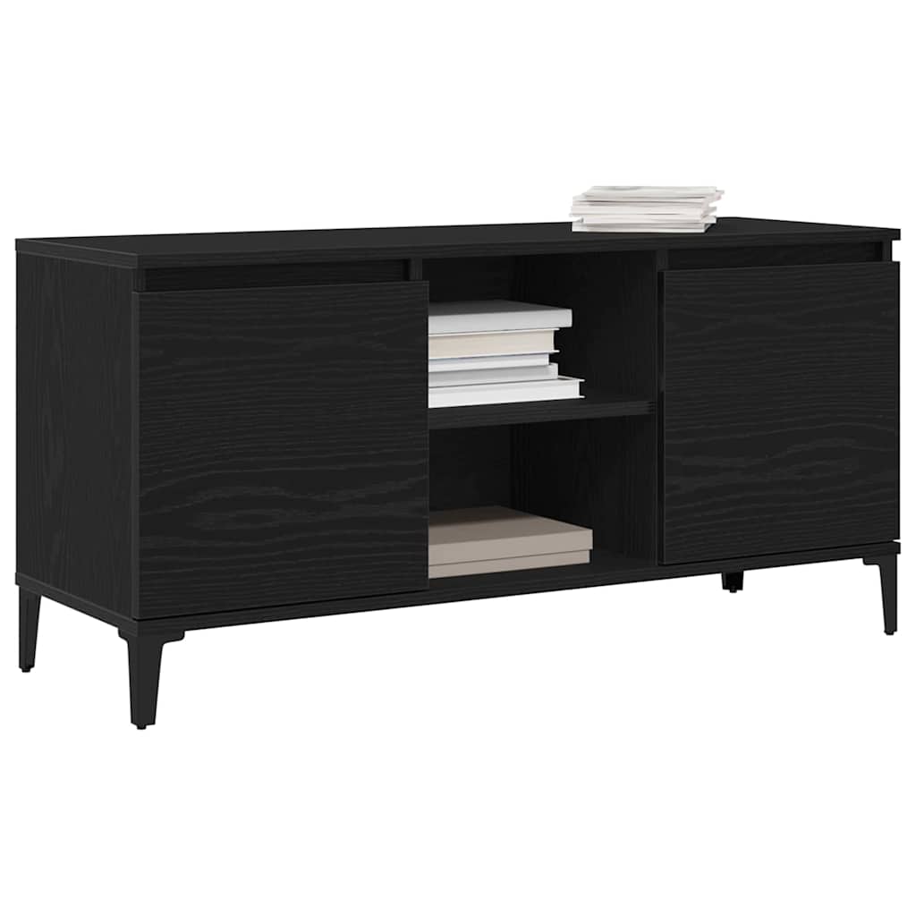 TV Cabinet Black Oak 102 x 35 x 50 cm Engineered Wood