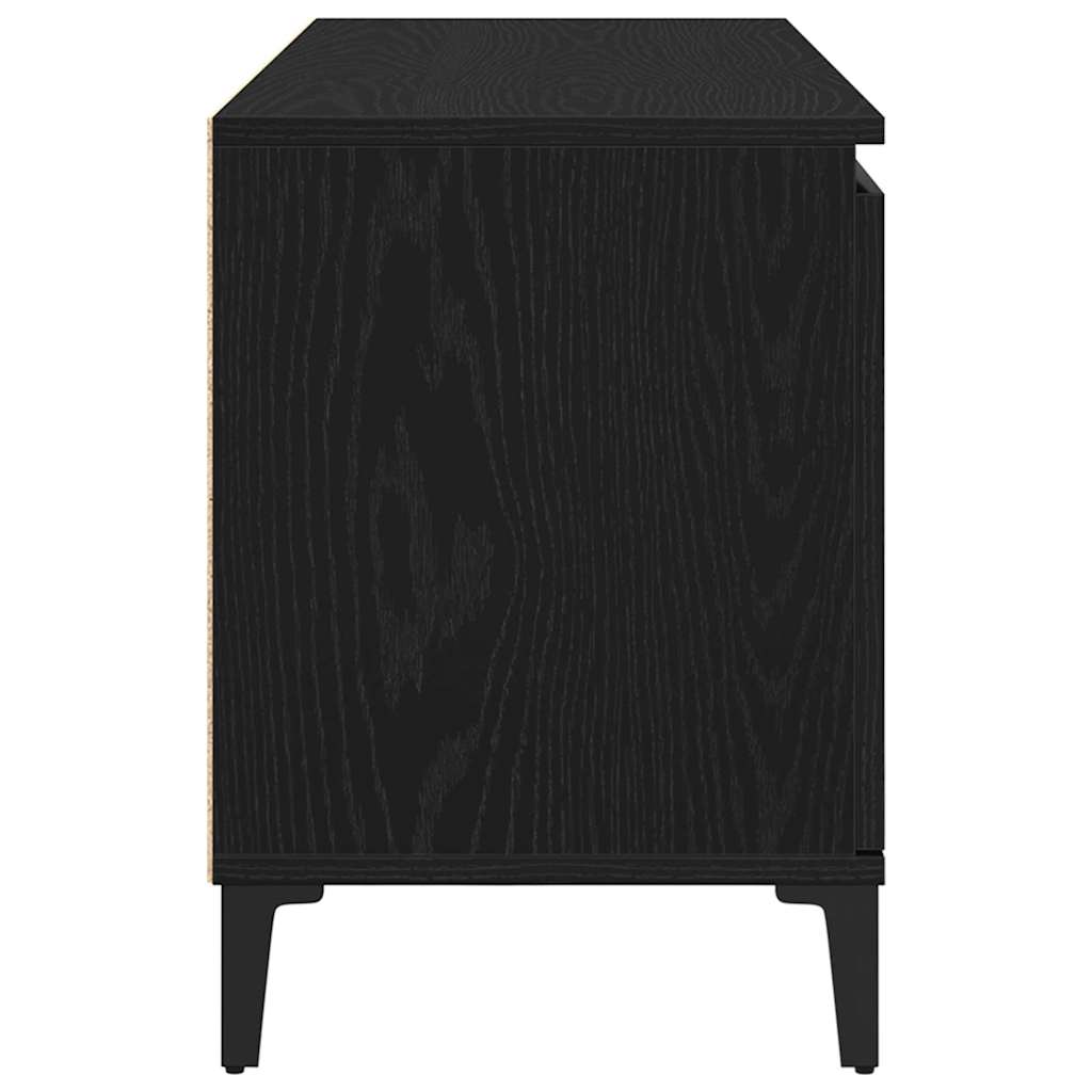 TV Cabinet Black Oak 102 x 35 x 50 cm Engineered Wood
