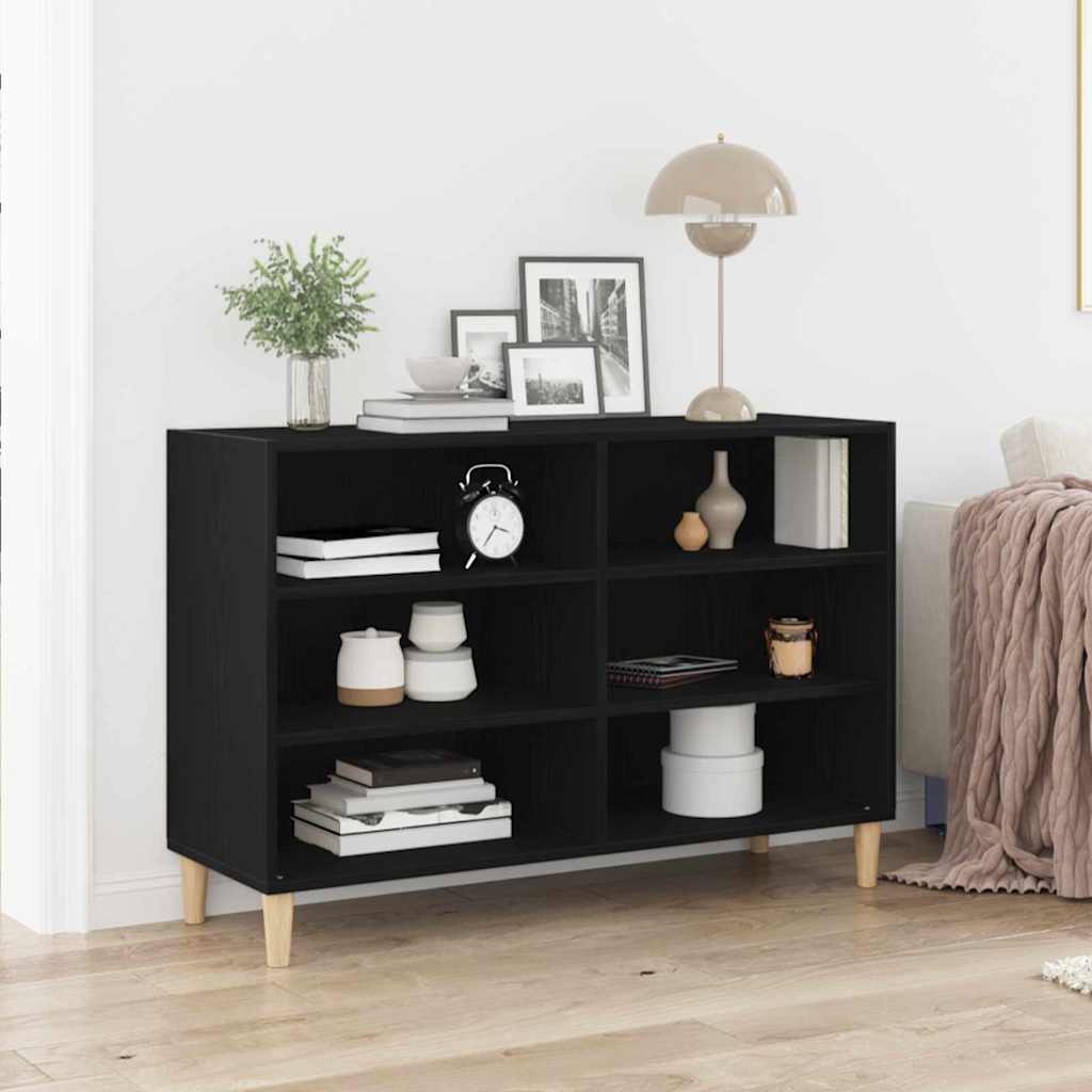 Sideboard Black Oak 103.5 x 35 x 70 cm Engineered Wood