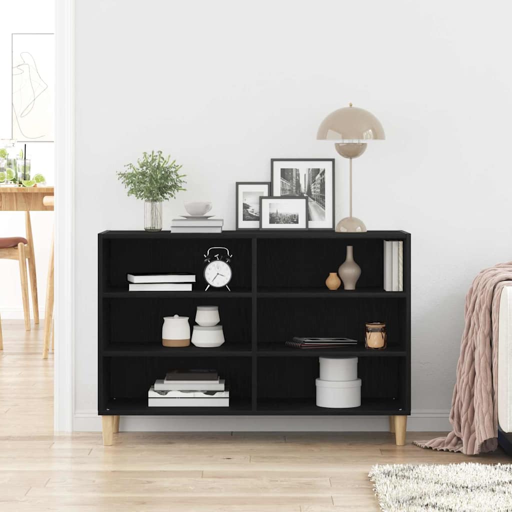 Sideboard Black Oak 103.5 x 35 x 70 cm Engineered Wood