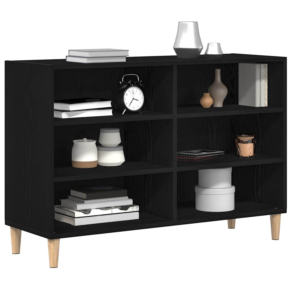 Sideboard Black Oak 103.5 x 35 x 70 cm Engineered Wood