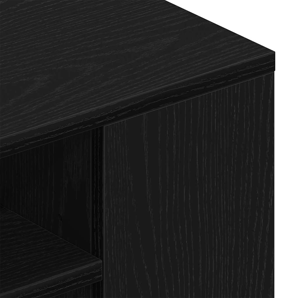 TV Cabinet 100 x 30 x 26.5 cm Black Oak Engineered Wood