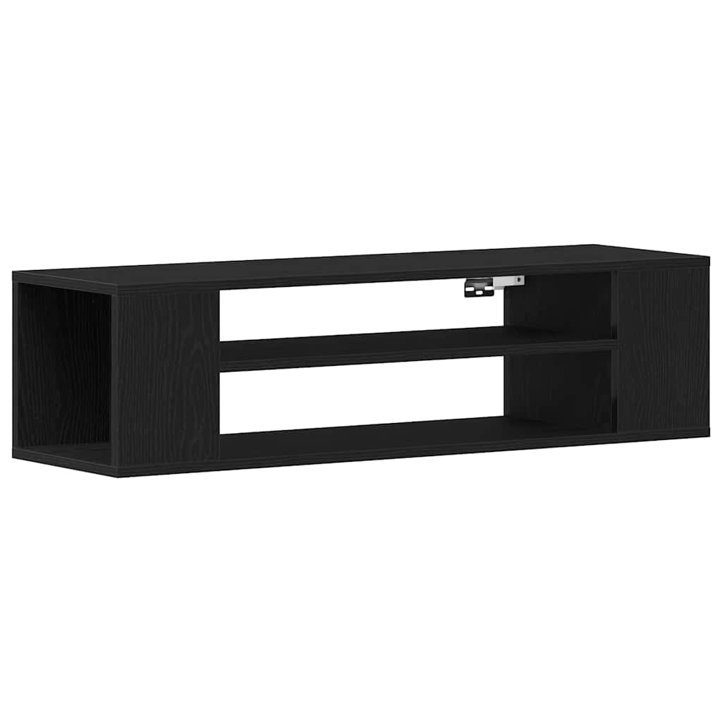 TV Cabinet 100 x 30 x 26.5 cm Black Oak Engineered Wood