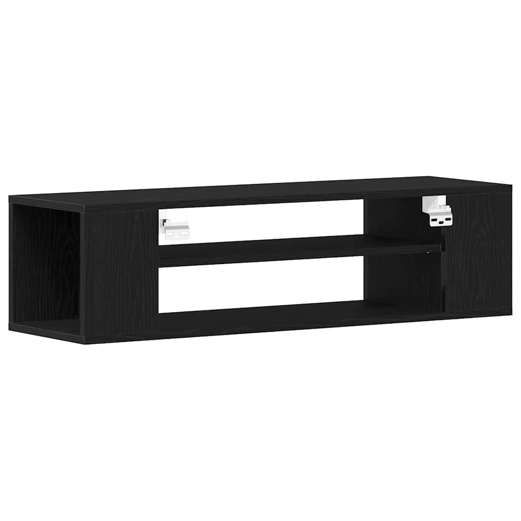 TV Cabinet Black Oak 100 x 30 x 26.5 cm Engineered Wood