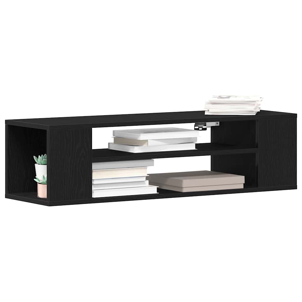 TV Cabinet 100 x 30 x 26.5 cm Black Oak Engineered Wood