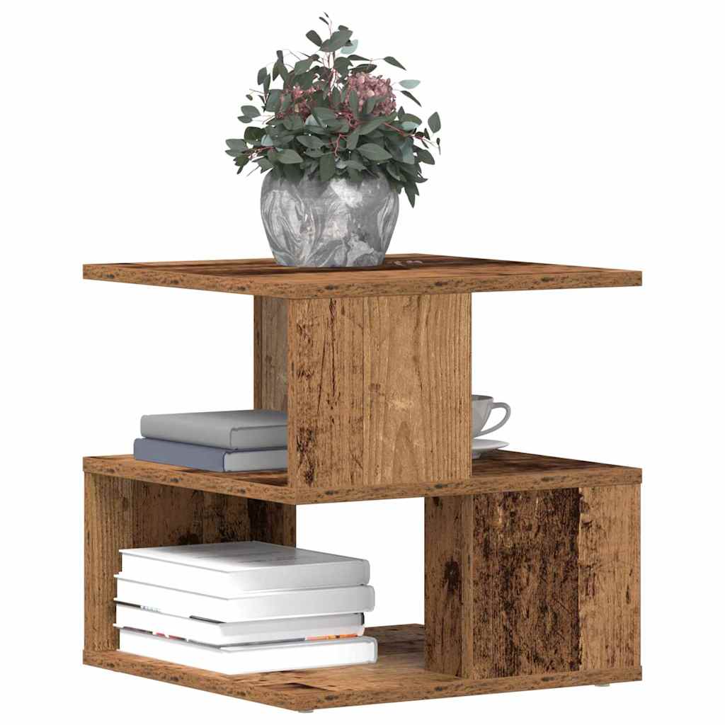 Side Table Old Wood 40 x 40 x 40 cm Engineered Wood