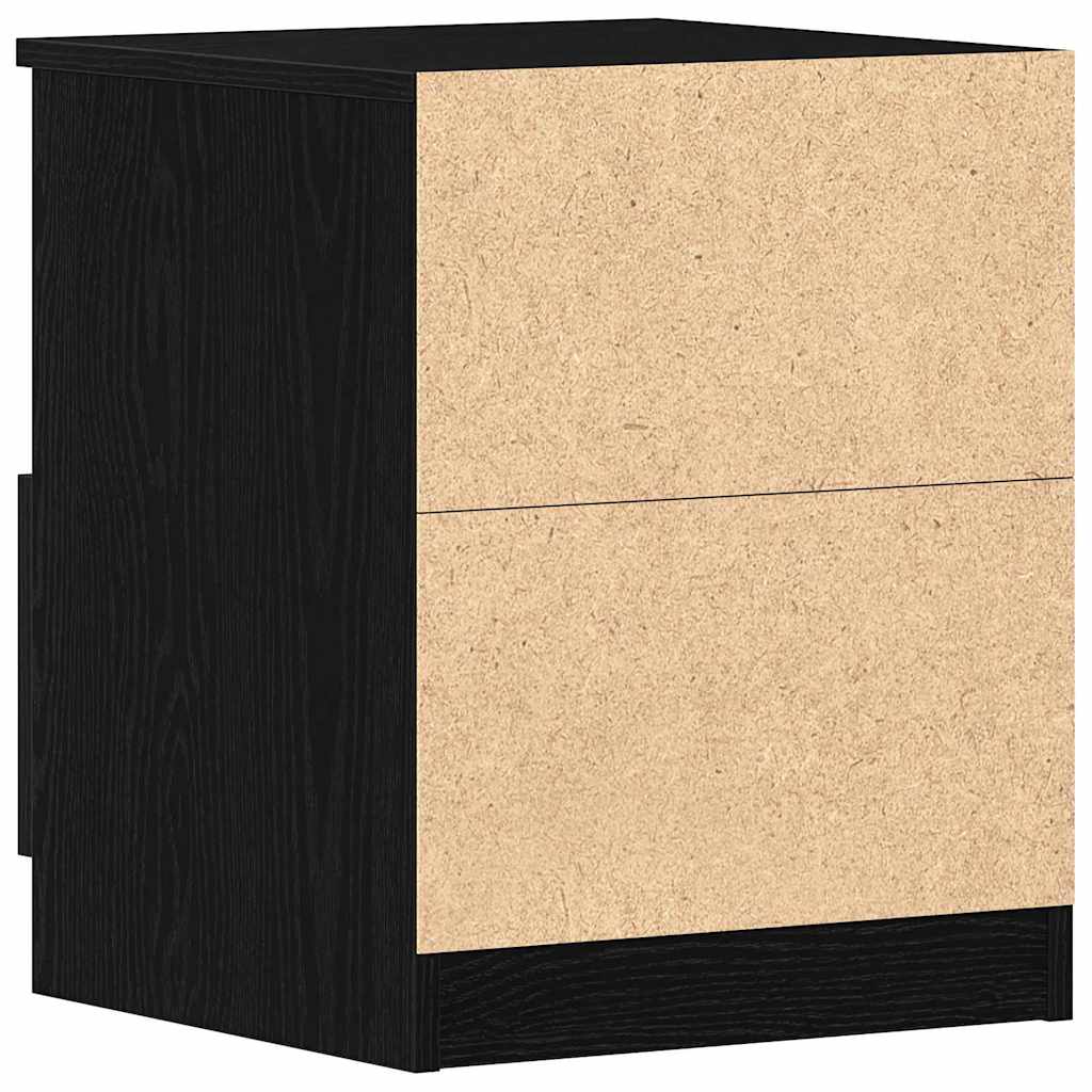 Bedside Cabinet Black Oak 40 x 40 x 50 cm Engineered Wood