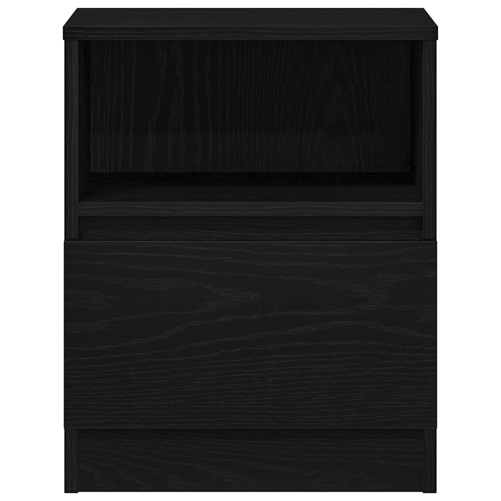 Bedside Cabinet Black Oak 40 x 40 x 50 cm Engineered Wood