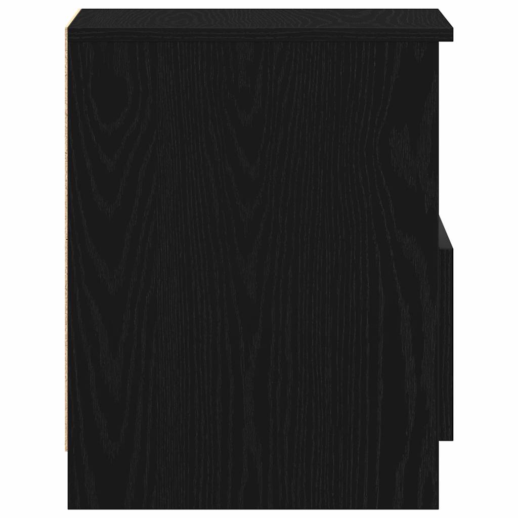 Bedside Cabinet Black Oak 40 x 40 x 50 cm Engineered Wood