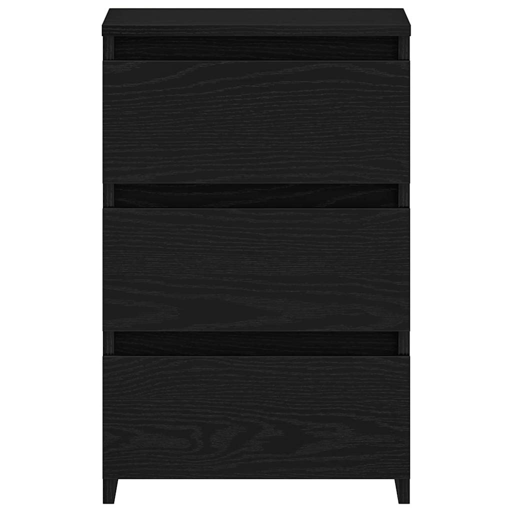 Bedside Cabinet with Drawer 2 pcs Black Oak 40 x 35 x 62.5 cm