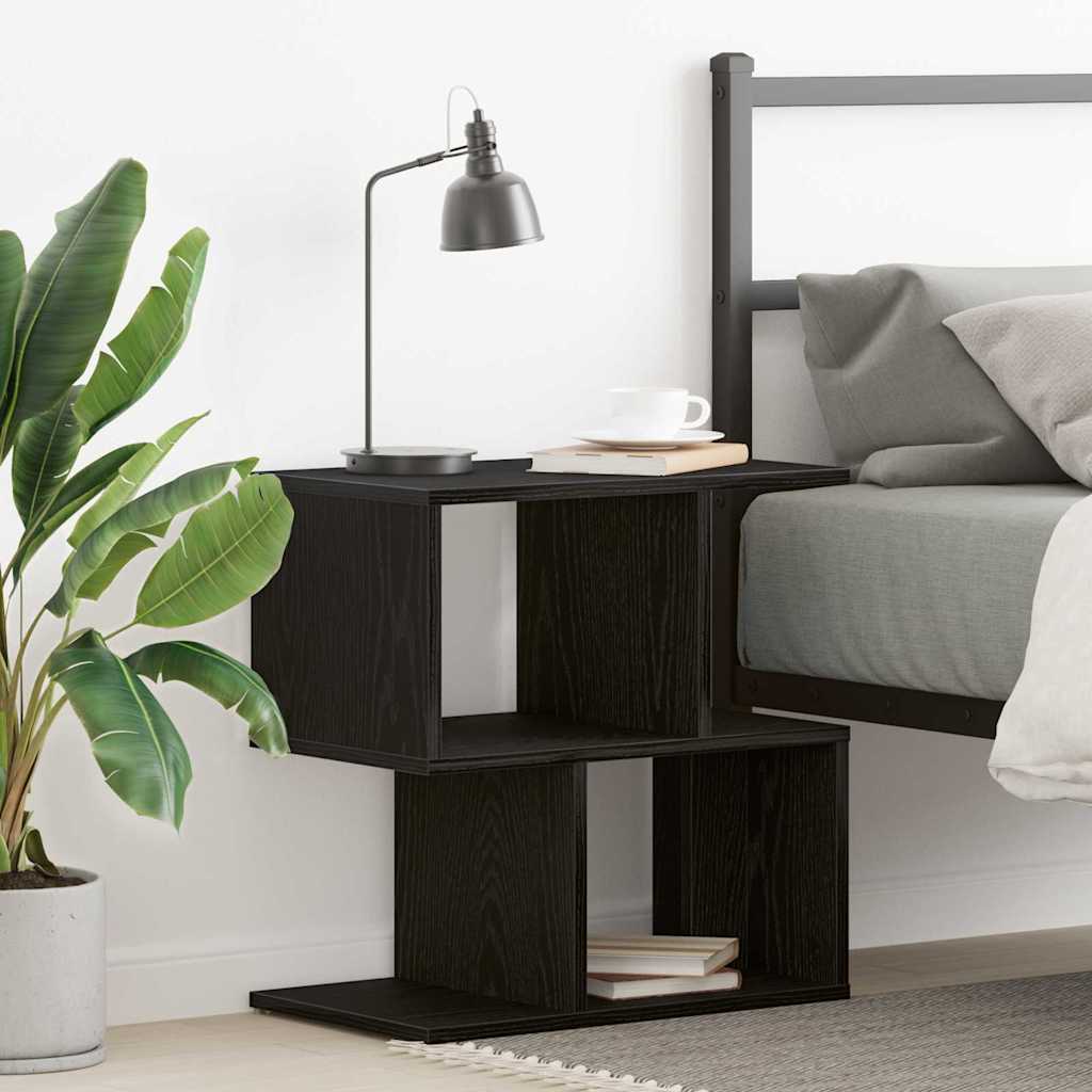 Bedside Cabinet Black Oak 50 x 30 x 51,5 cm Engineered Wood