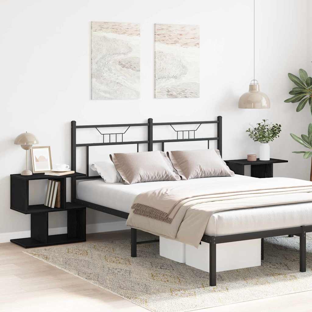Bedside Cabinet 2 pcs Black Oak 50 x 30 x 51,5 cm