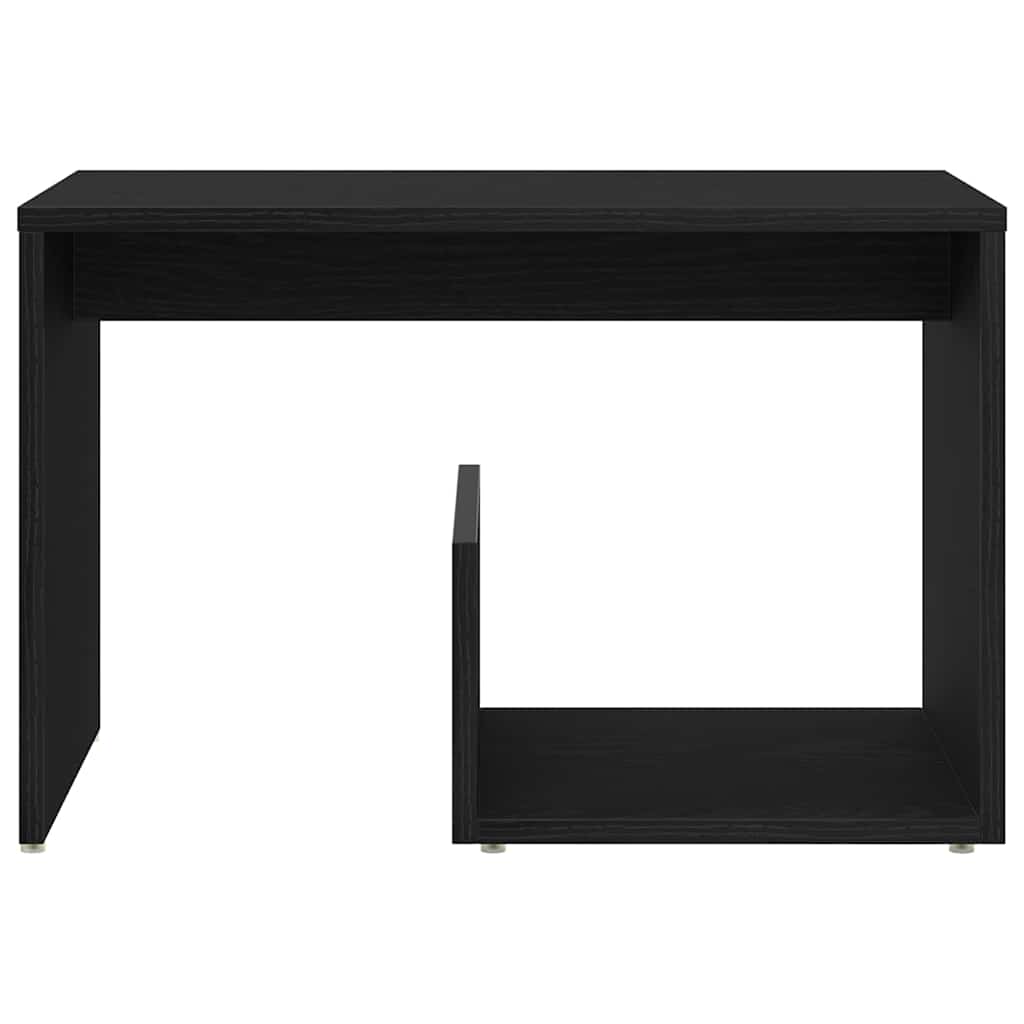 Side Table Black Oak 59 x 36 x 38 cm Engineered Wood