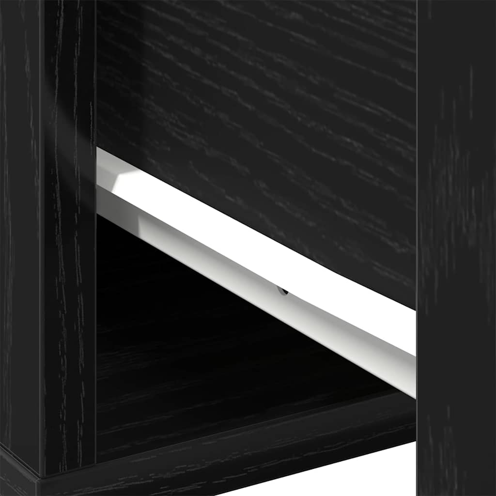 Coffee Table Black Oak 60 x 60 x 38 cm Engineered Wood