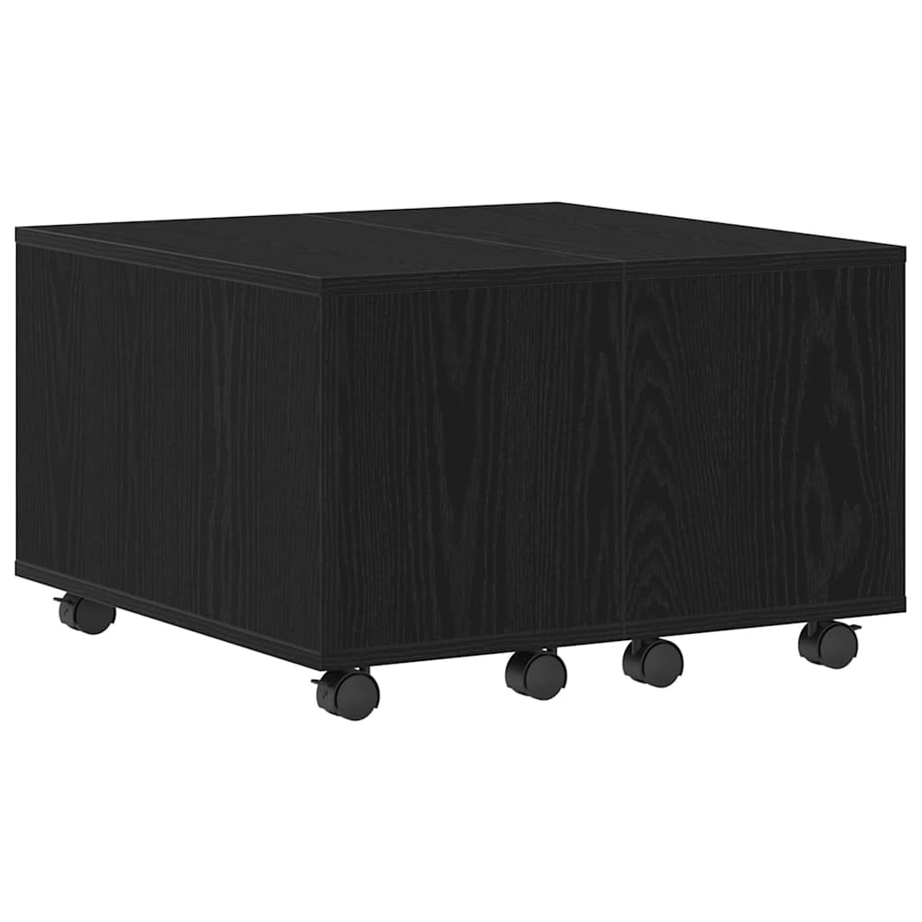 Coffee Table Black Oak 60 x 60 x 38 cm Engineered Wood