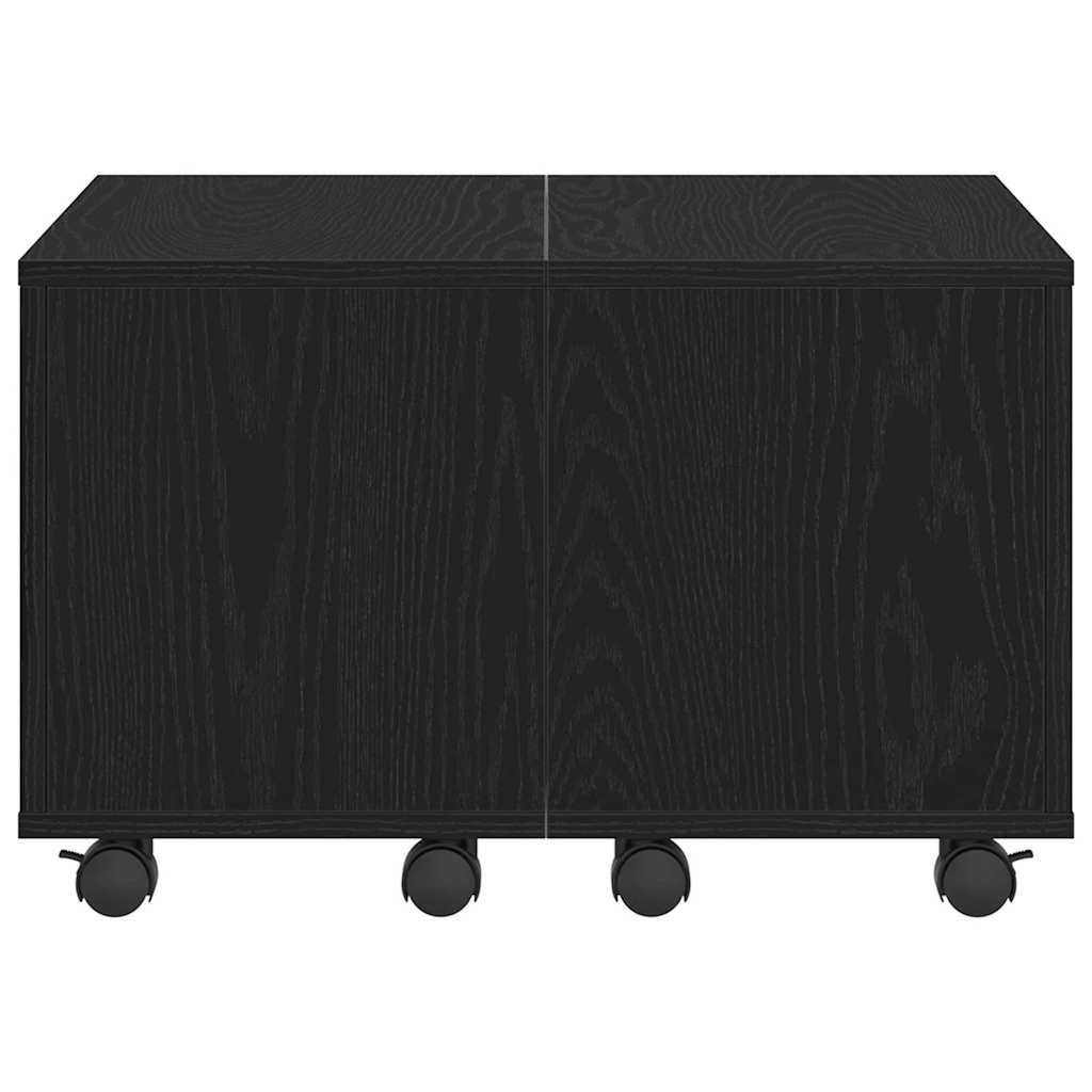 Coffee Table Black Oak 60 x 60 x 38 cm Engineered Wood