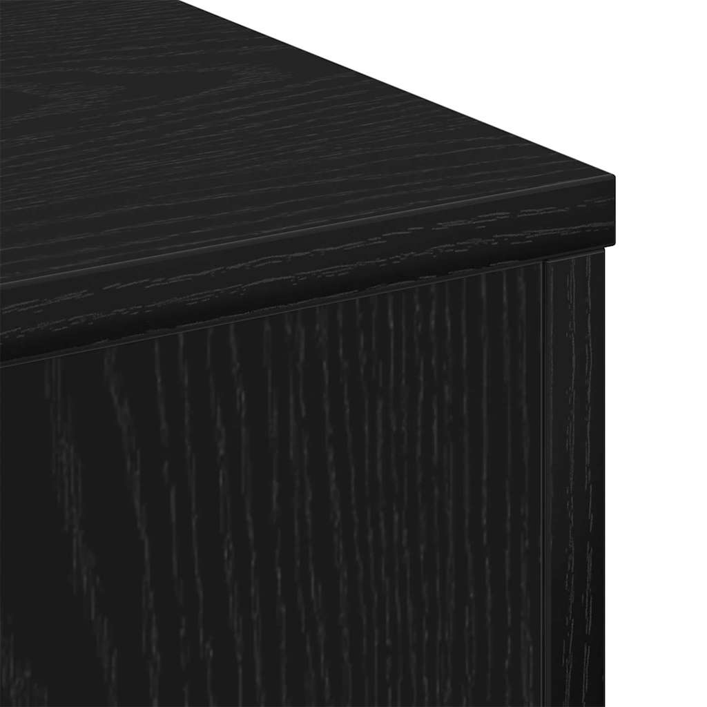 Coffee Table Black Oak 60 x 60 x 31.5 cm Engineered Wood