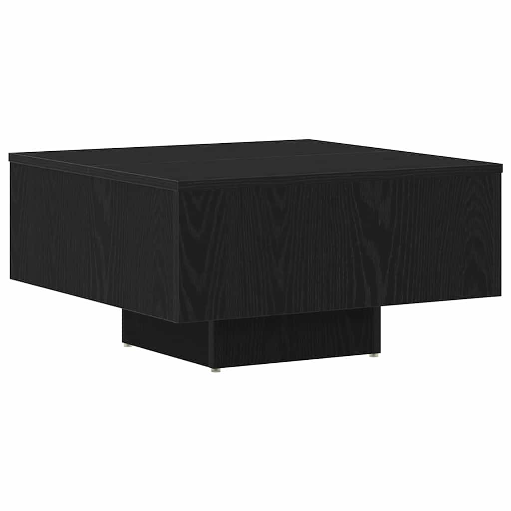Coffee Table Black Oak 60 x 60 x 31.5 cm Engineered Wood