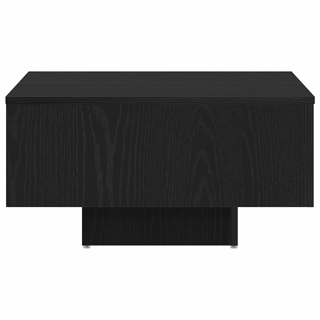 Coffee Table Black Oak 60 x 60 x 31.5 cm Engineered Wood