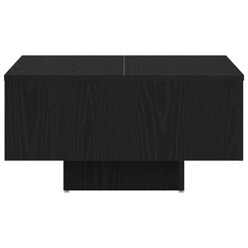 Coffee Table Black Oak 60 x 60 x 31.5 cm Engineered Wood