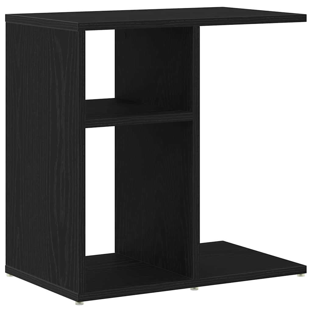 Side Table Black Oak 50 x 30 x 50 cm Engineered Wood