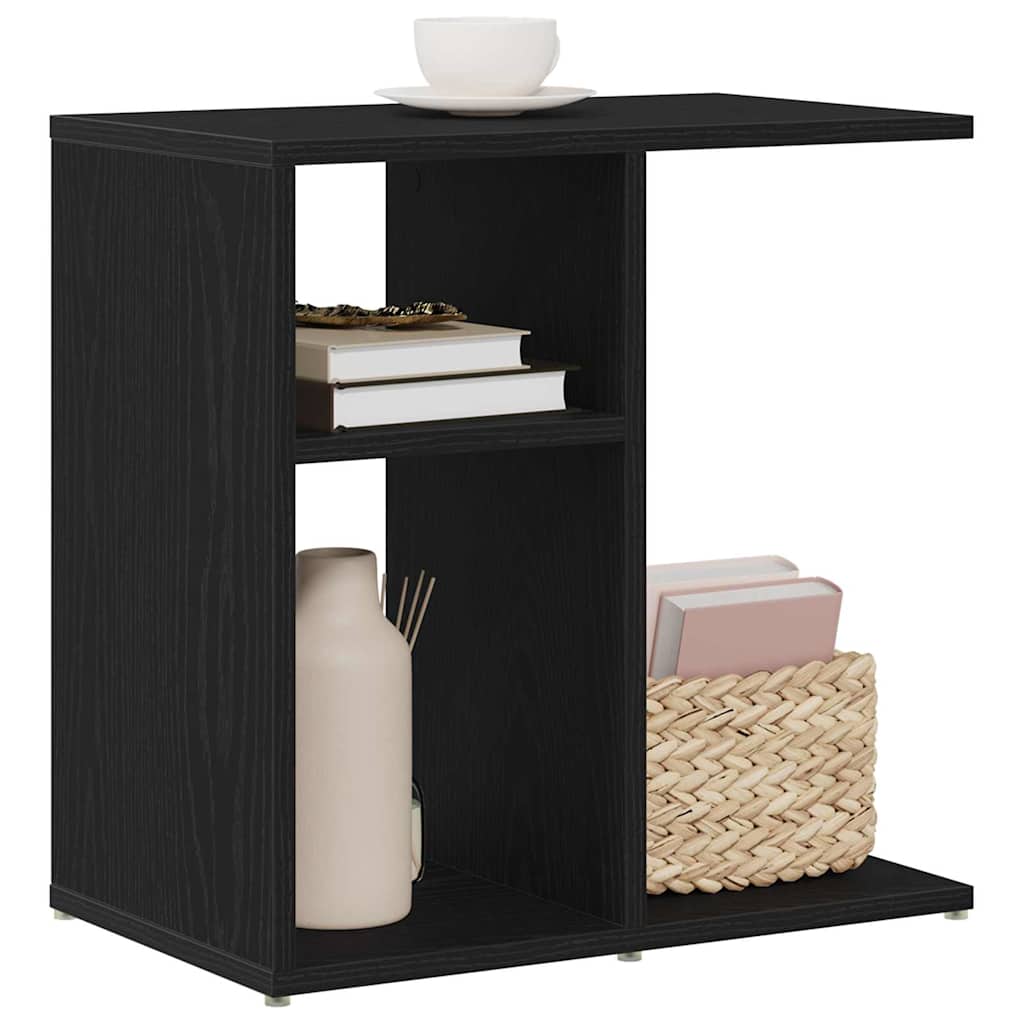 Side Table Black Oak 50 x 30 x 50 cm Engineered Wood