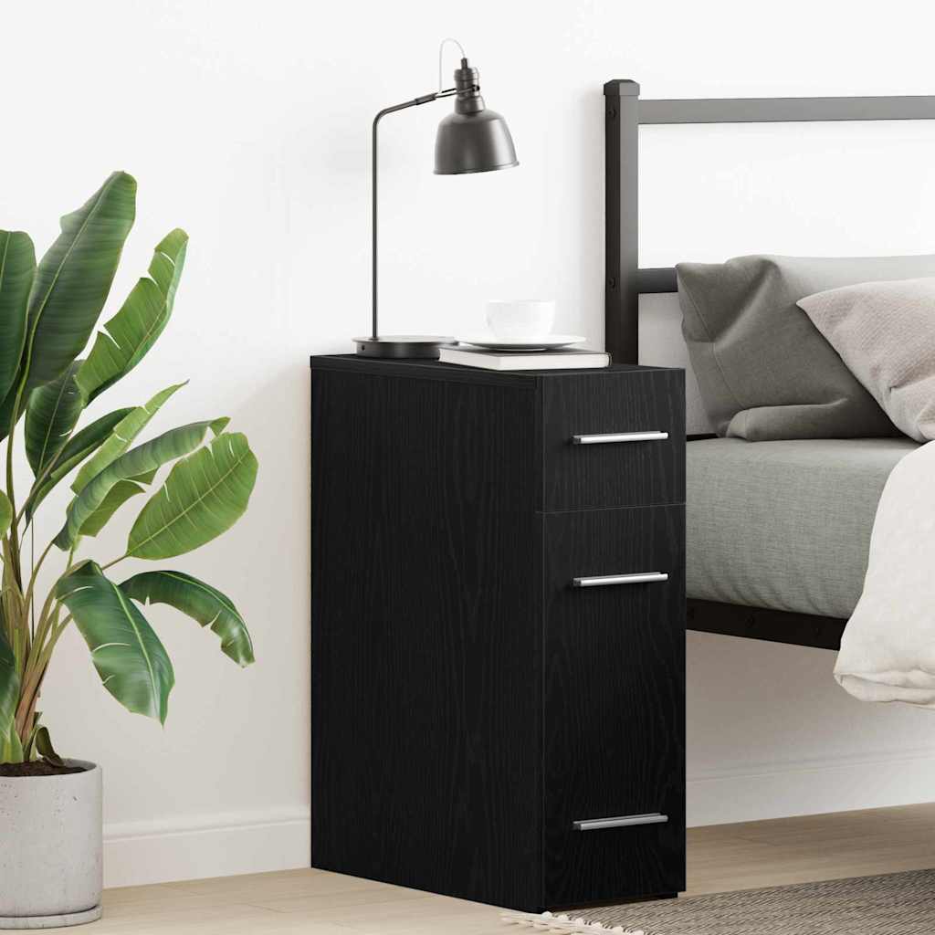 Apothecary Cabinet 20 x 45.5 x 60 cm Engineered Wood Black Oak