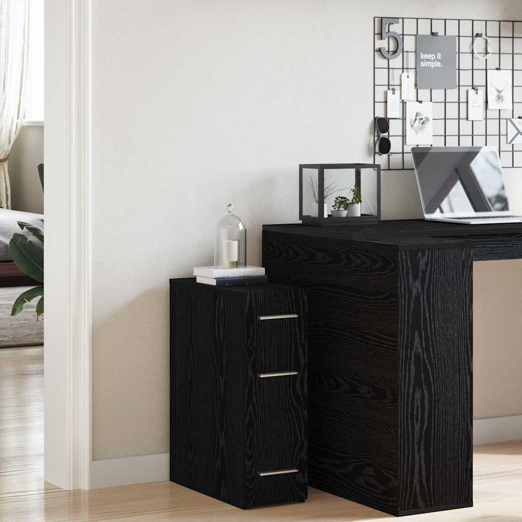 Apothecary Cabinet 20 x 45.5 x 60 cm Engineered Wood Black Oak