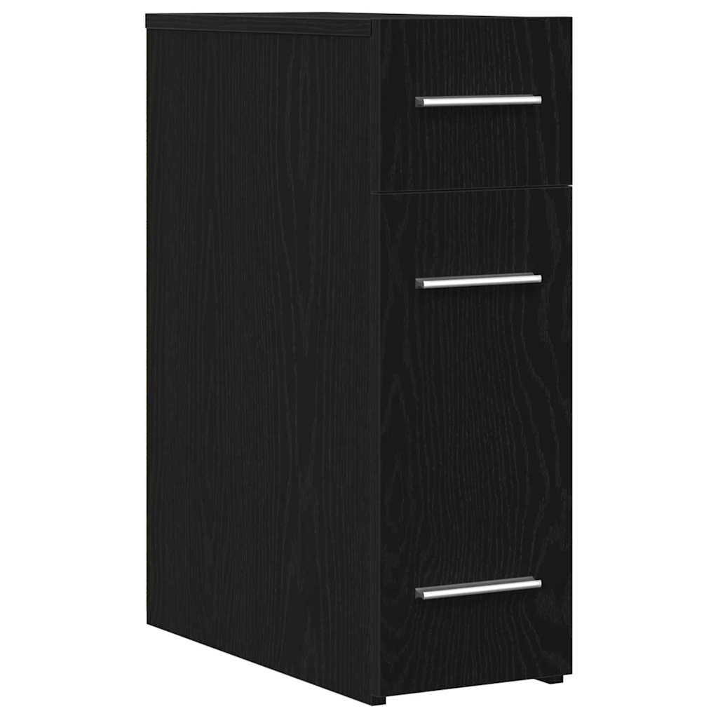 Apothecary Cabinet 20 x 45.5 x 60 cm Engineered Wood Black Oak
