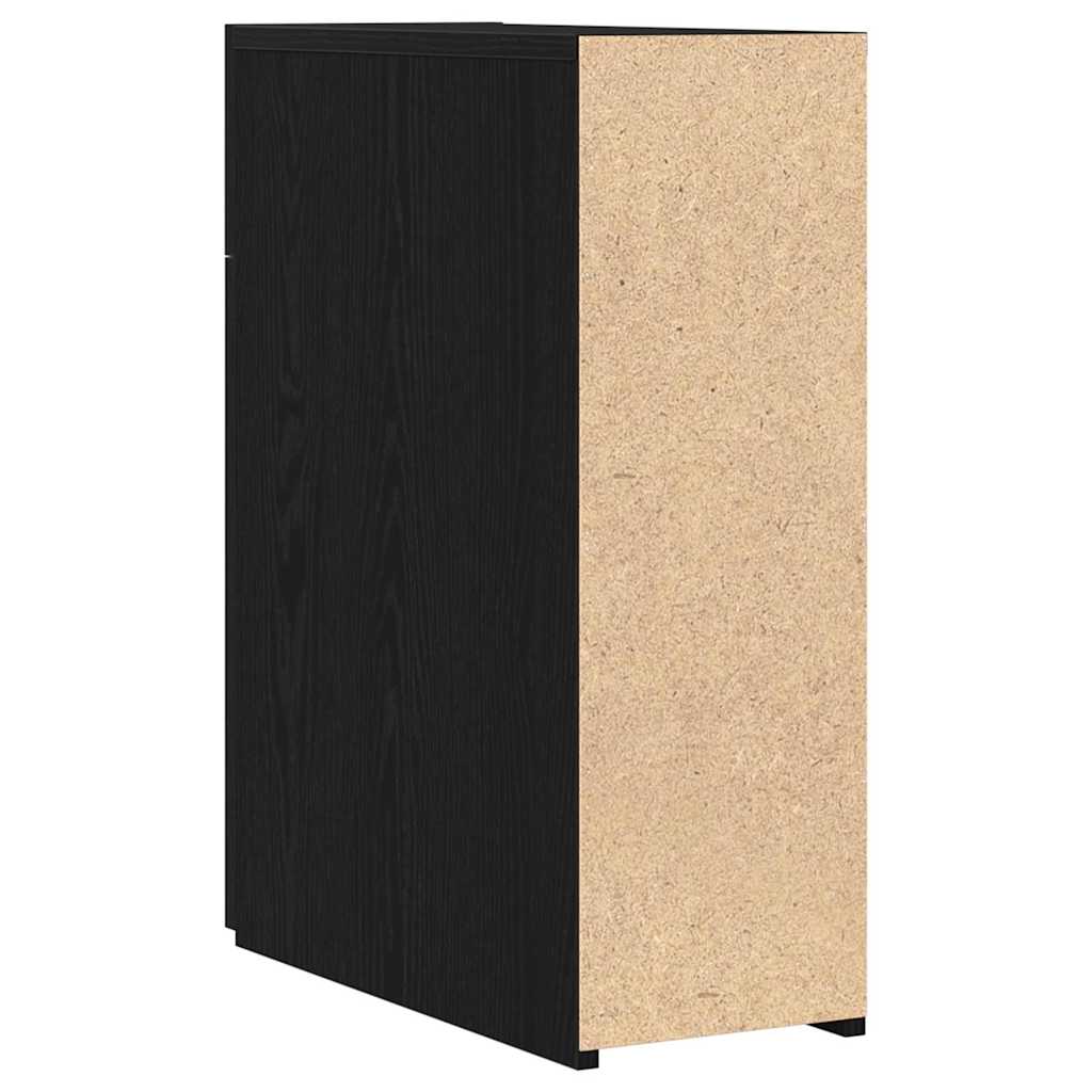Apothecary Cabinet 20 x 45.5 x 60 cm Engineered Wood Black Oak