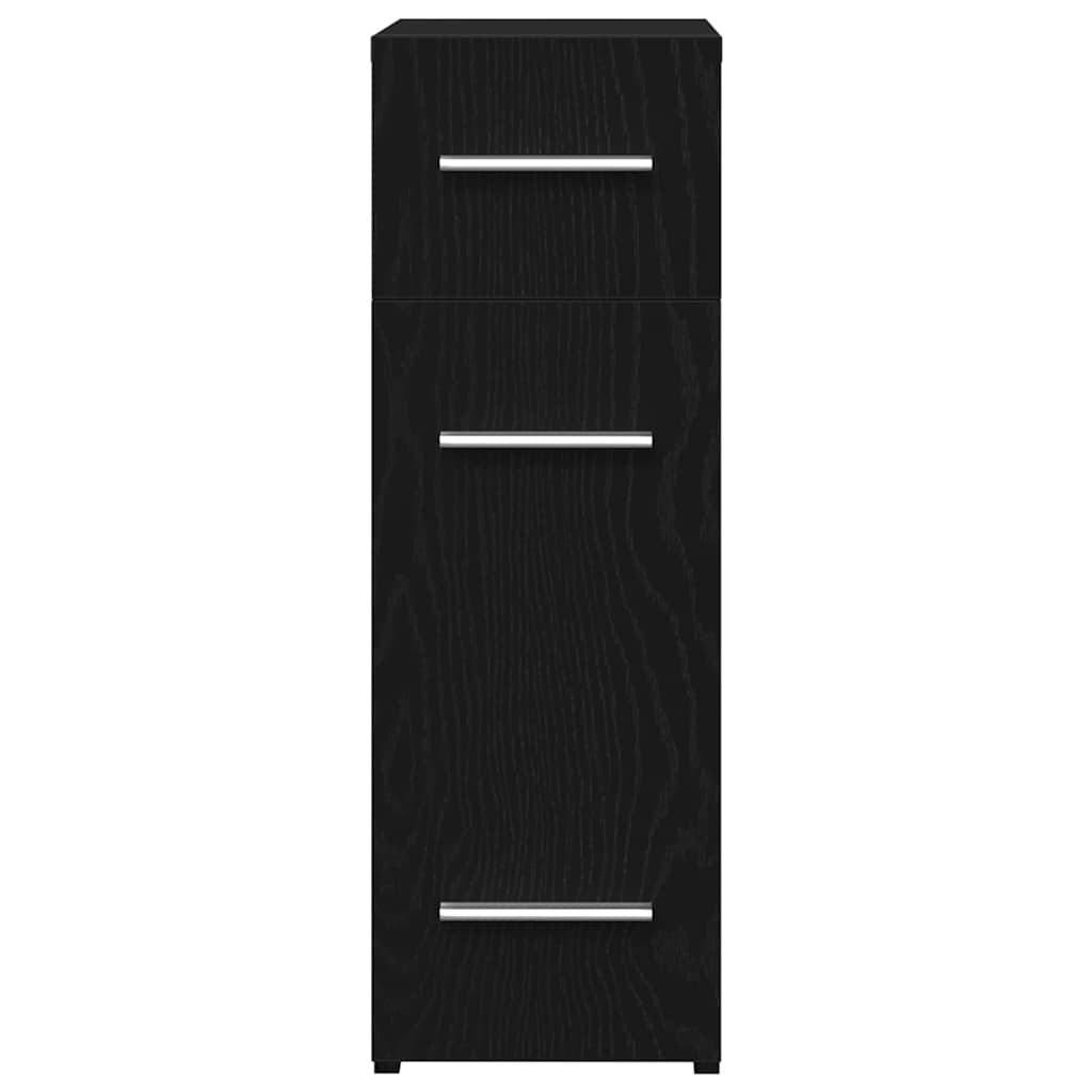 Apothecary Cabinet 20 x 45.5 x 60 cm Engineered Wood Black Oak