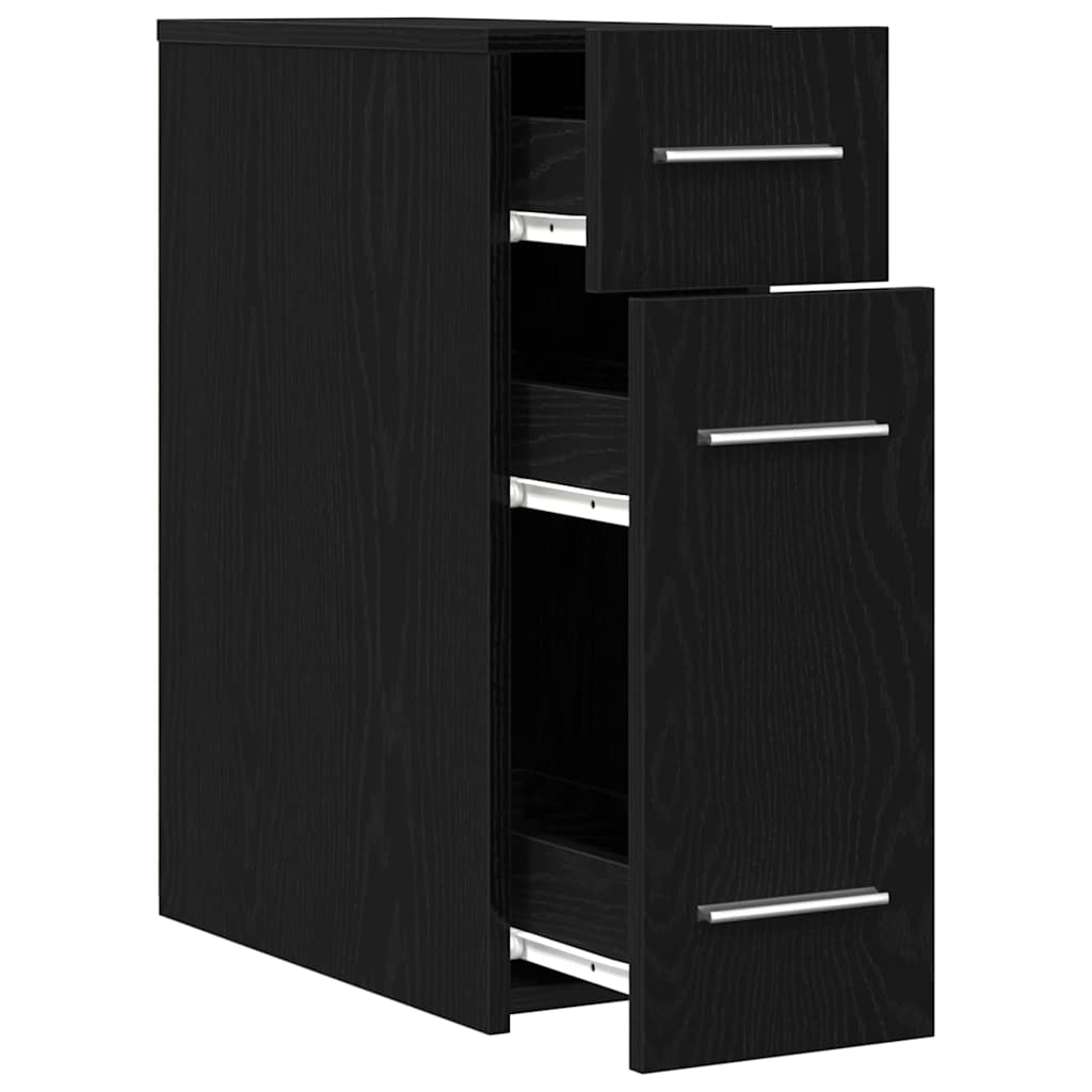 Apothecary Cabinet 20 x 45.5 x 60 cm Engineered Wood Black Oak