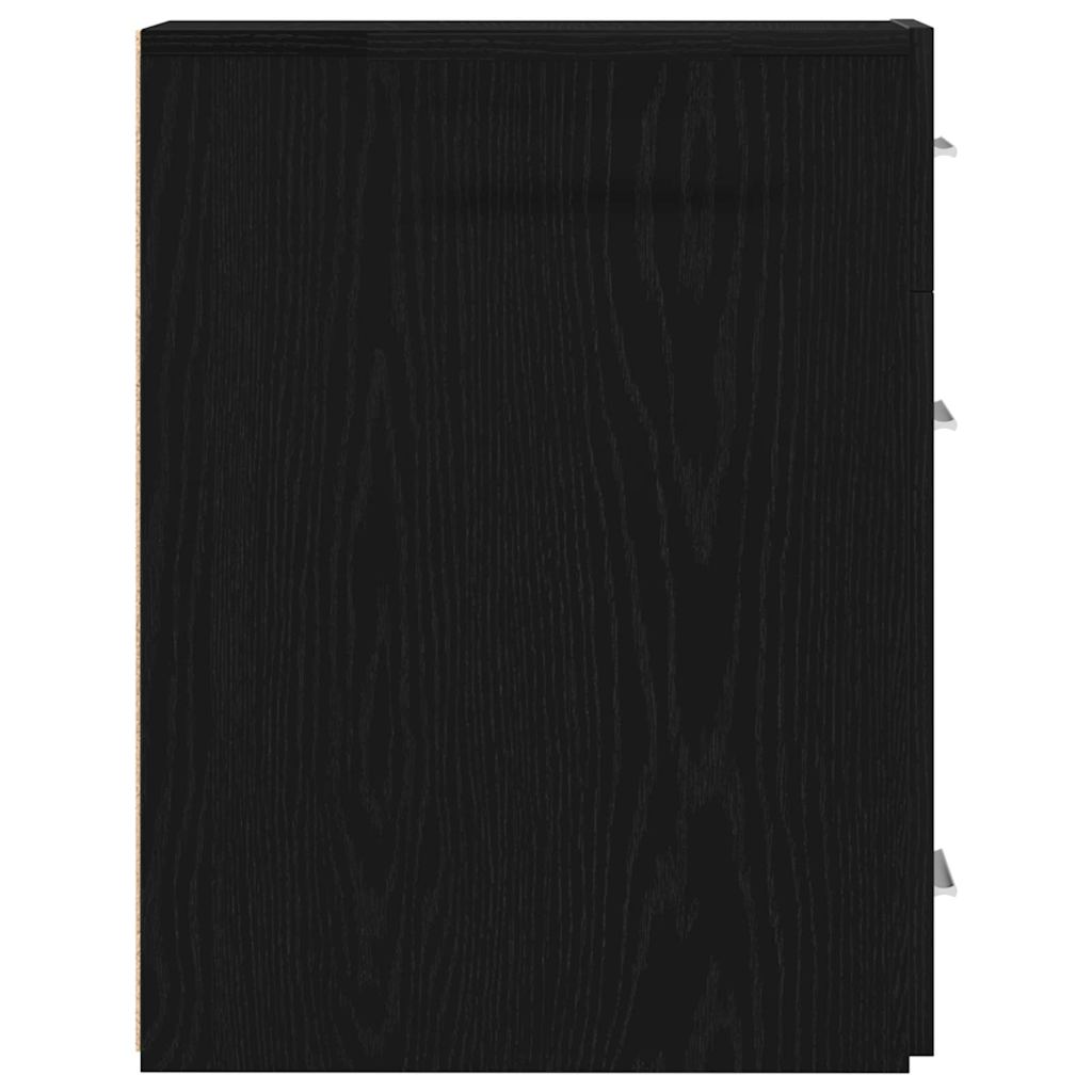 Apothecary Cabinet 20 x 45.5 x 60 cm Engineered Wood Black Oak