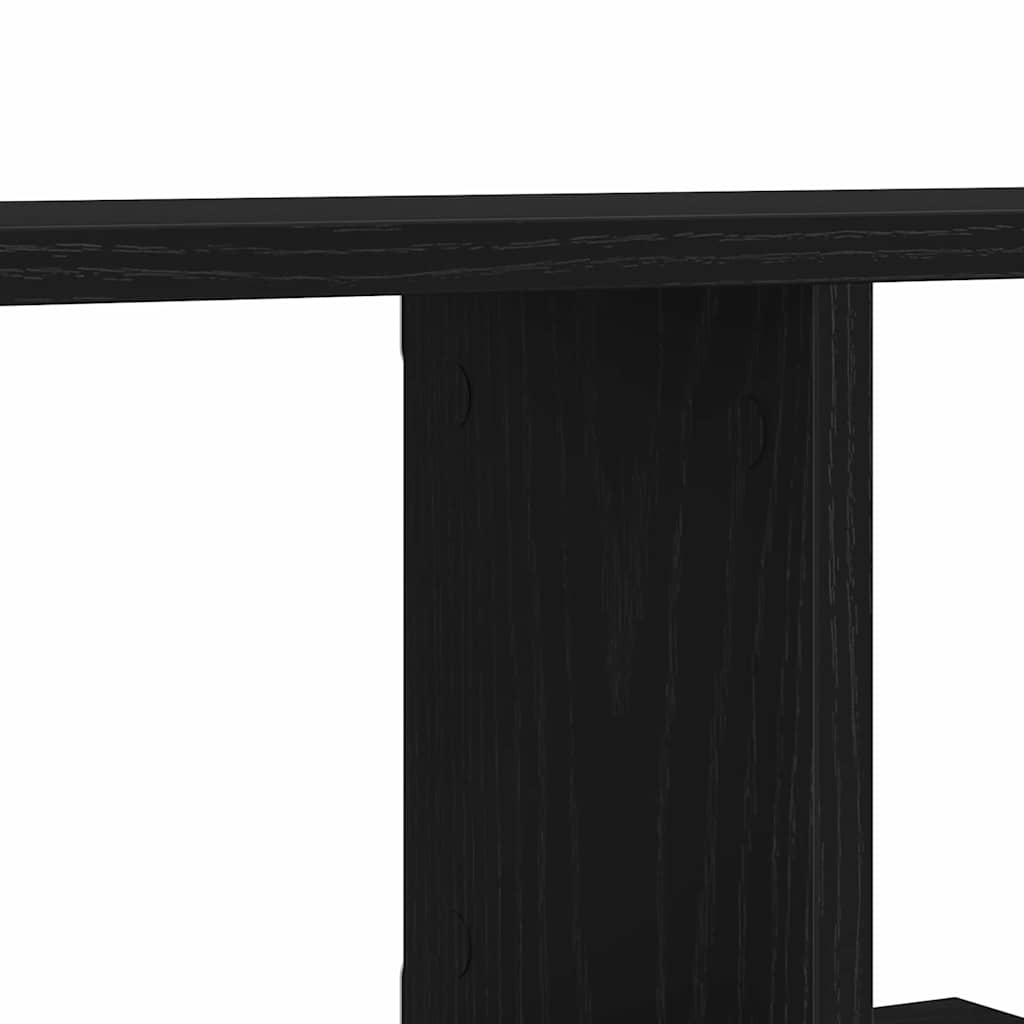 Wall-mounted TV Shelf with Shelf Black Oak 125 x 18 x 23 cm