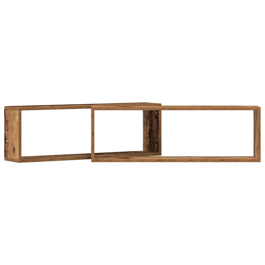 Wall Shelves 2 pcs Old Wood 80 x 15 x 26 cm Engineered Wood