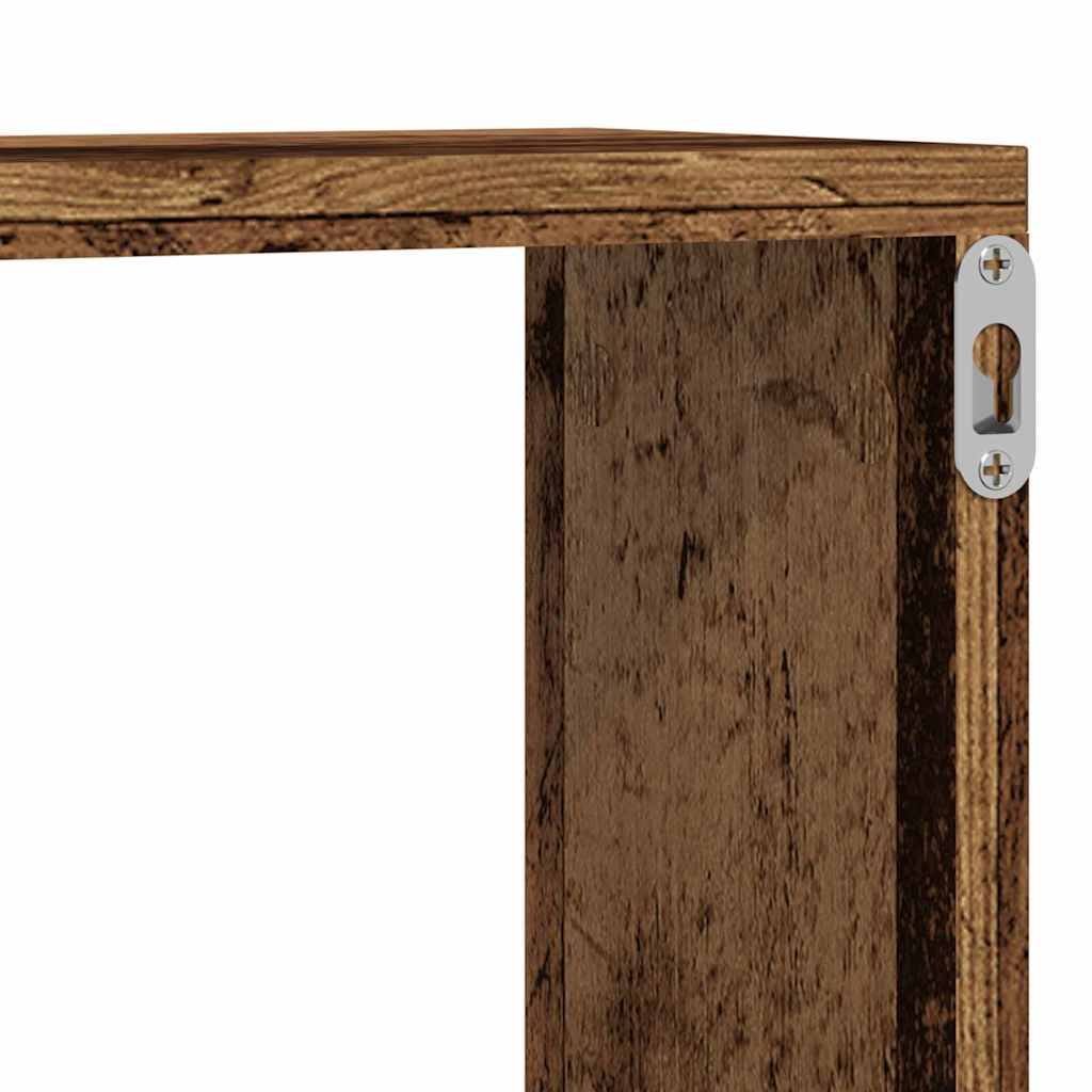 Wall Shelves 4 pcs Old Wood 80 x 15 x 26 cm Engineered Wood