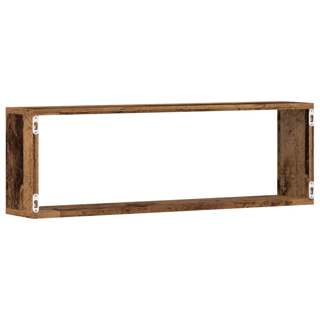 Wall Shelves 4 pcs Old Wood 80 x 15 x 26 cm Engineered Wood