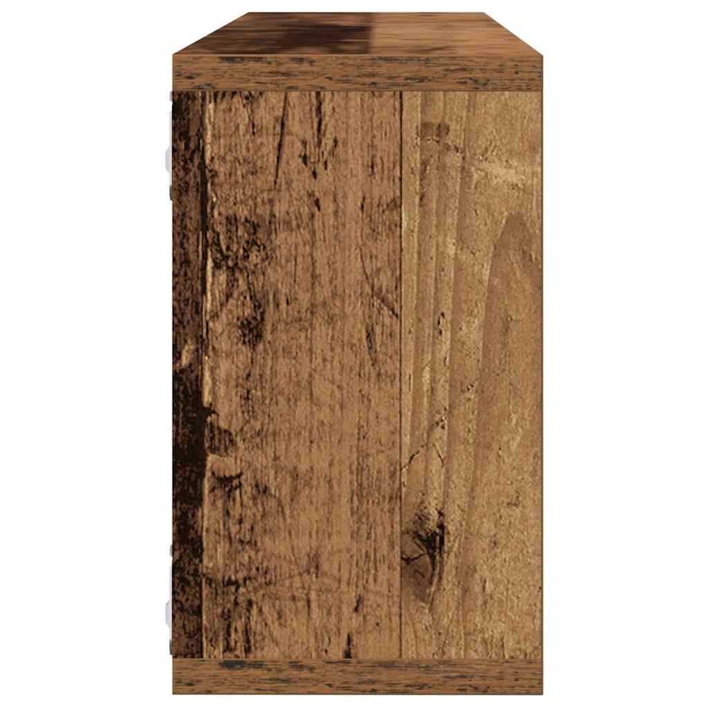 Wall Shelves 4 pcs Old Wood 80 x 15 x 26 cm Engineered Wood