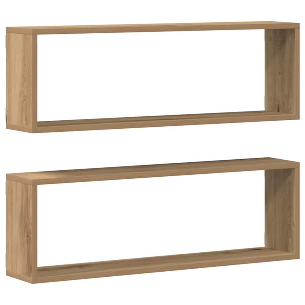 Wall Shelves 2 pcs Artisian Oak 80 x 15 x 26 cm Engineered Wood