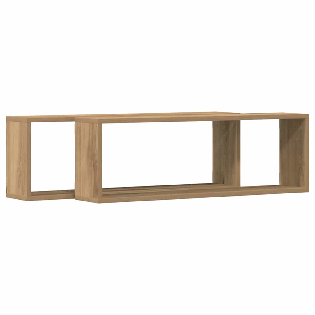 Wall Shelves 2 pcs Artisian Oak 80 x 15 x 26 cm Engineered Wood