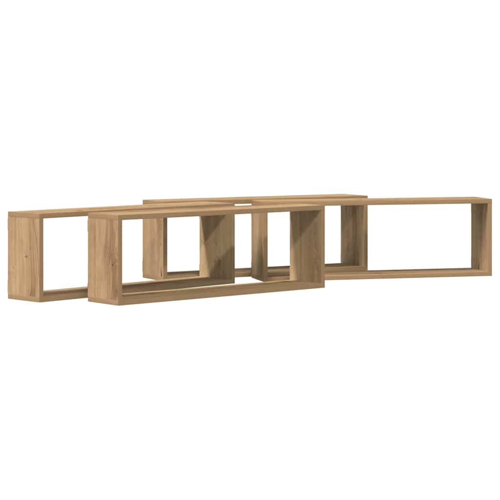 Wall Shelves 4 pcs Artisian Oak 80 x 15 x 26 cm Engineered Wood