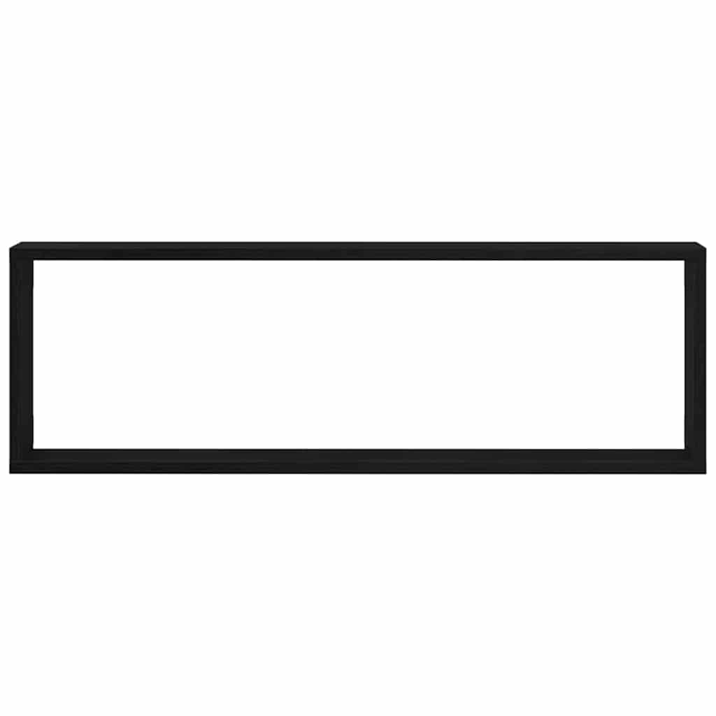 Wall Shelves 2 pcs Black Oak 80 x 15 x 26 cm Engineered Wood