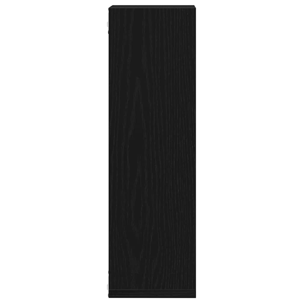 Wall Shelf Wall-Mounted 2 pcs Black Oak 50 x 15 x 85 cm