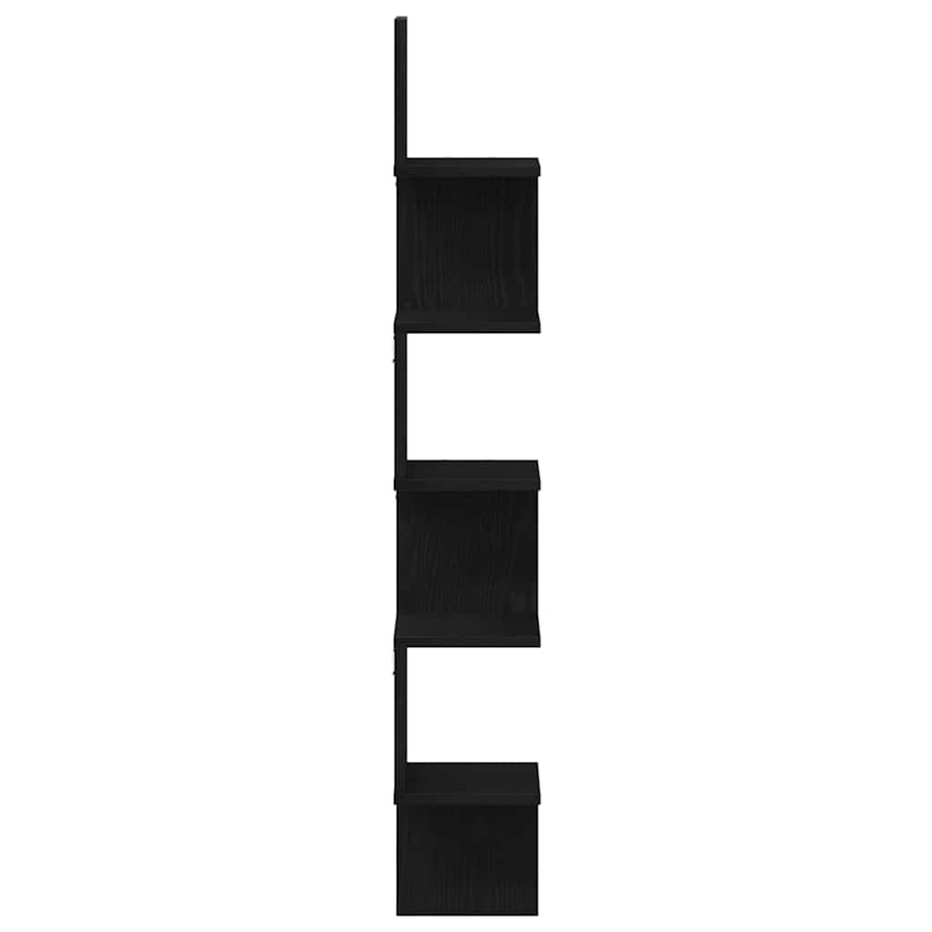 Corner Shelf Black Oak 20 x 20 x 127.5 cm Engineered Wood