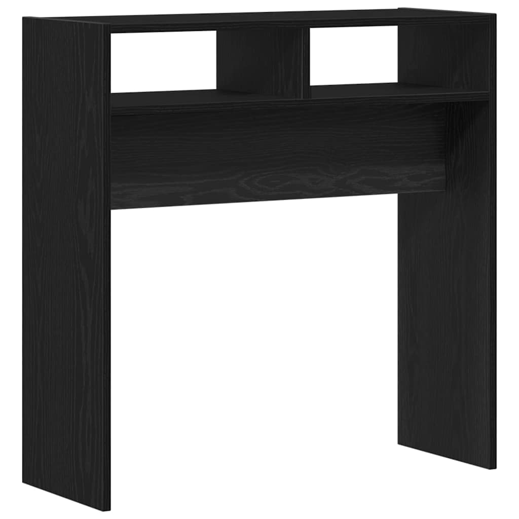 Console Table Black Oak 78 x 30 x 80 cm Engineered Wood