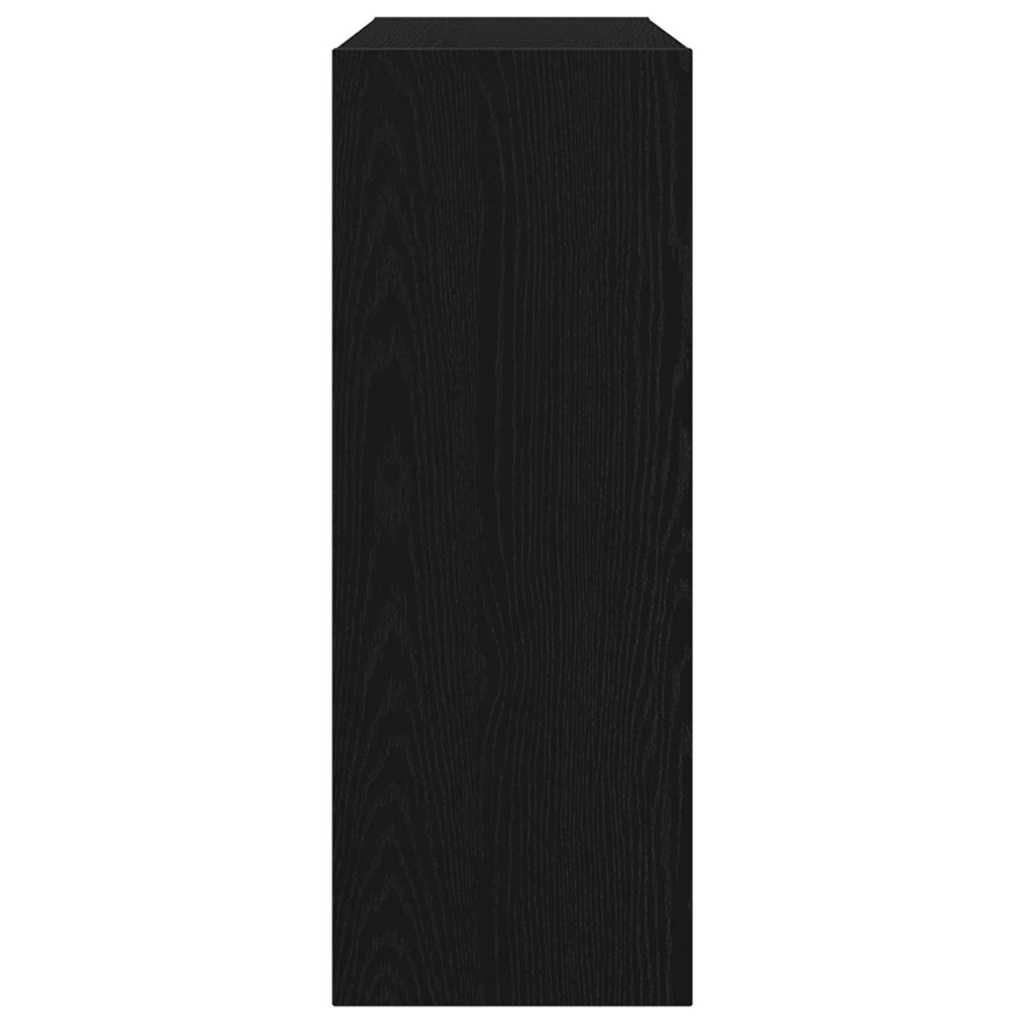 Console Table Black oak 105 x 30 x 80 cm Engineered wood
